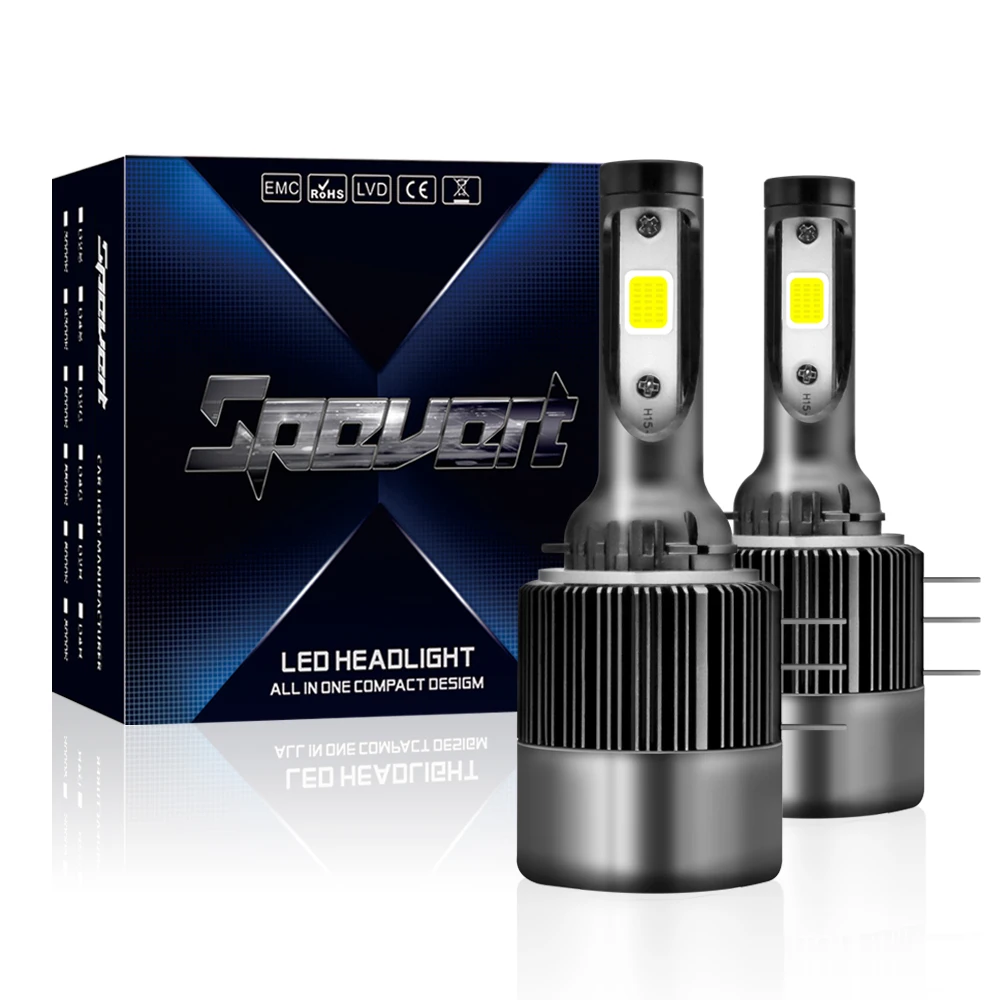 SPEVERT новый товар 2 шт. H15 Автомобильные светодиодные фары 110 Вт 26000LM Conversion Kit для Audi A3