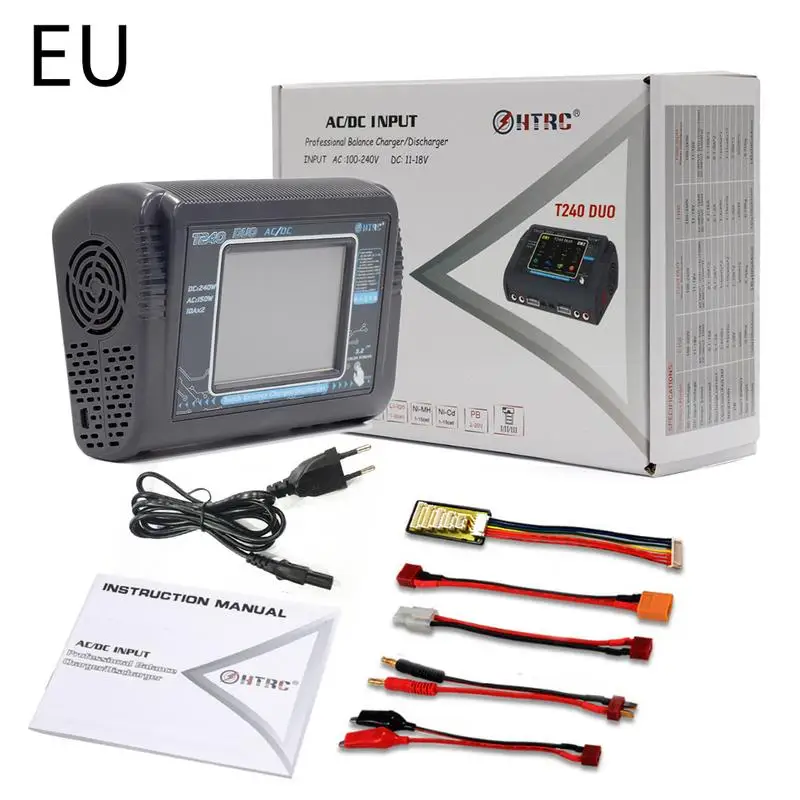 RC зарядное устройство HTRC T240 DUO AC 150 Вт DC 240 сенсорный экран Dis для LiPo LiHV жизни Lilon NiCd