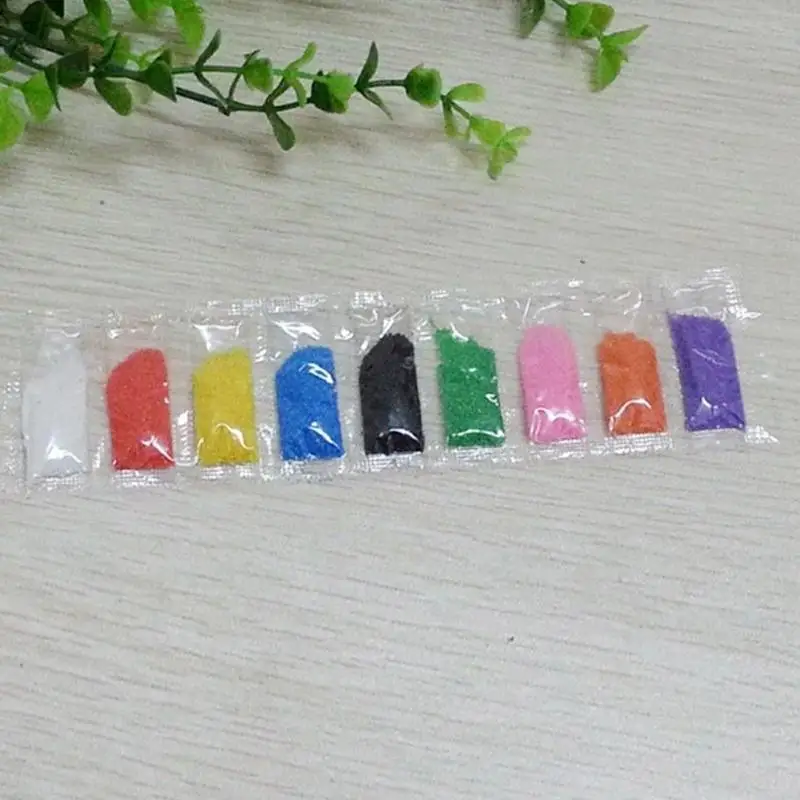 Забавная игрушка пластиковый Кульман пески Дети DIY 9 цветов живопись обучения