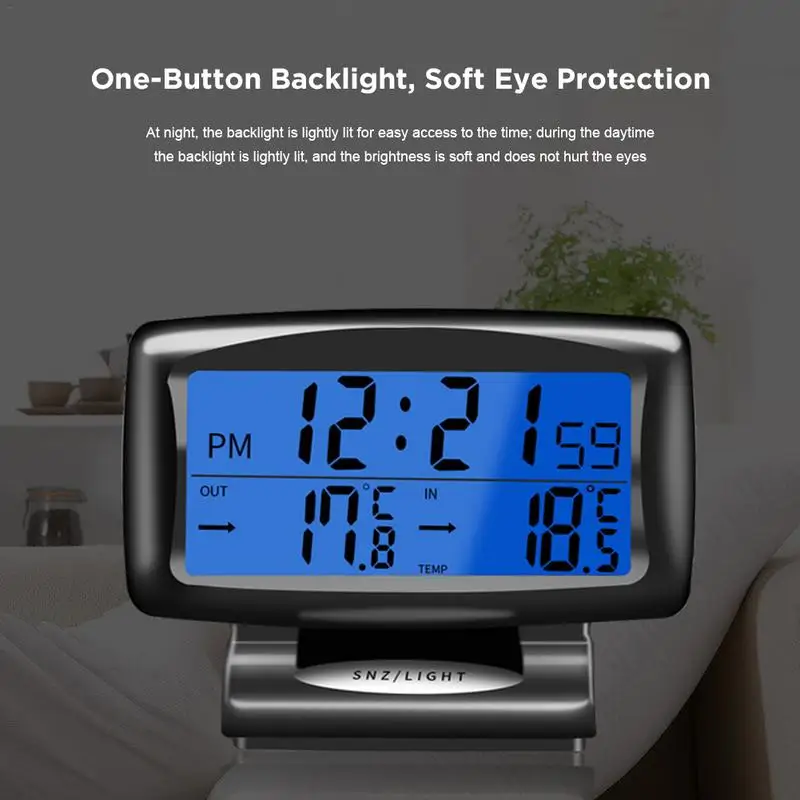 Термометр с цифровым ЖК-дисплеем измеритель температуры часами индикатором