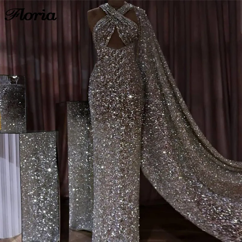 

Arabic Couture Shiny Long Prom Dress Aibye Muslim Sequins Pageant Gowns 2018 Robe se soiree Turkish Evening Dresses Abendkleider