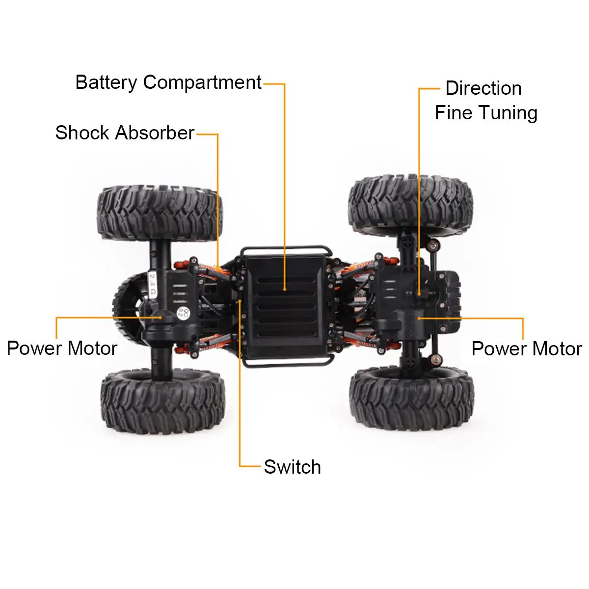 Радиоуправляемый автомобиль 2 4G 1:14 полноприводный масштаб Rock Crawler сверхзвуковой