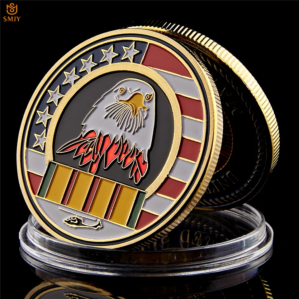 

Vietnam War Brother Home Brother May You Never Walk Alone Again Military Gold Plated / Silver Commemorative Coin Collectible
