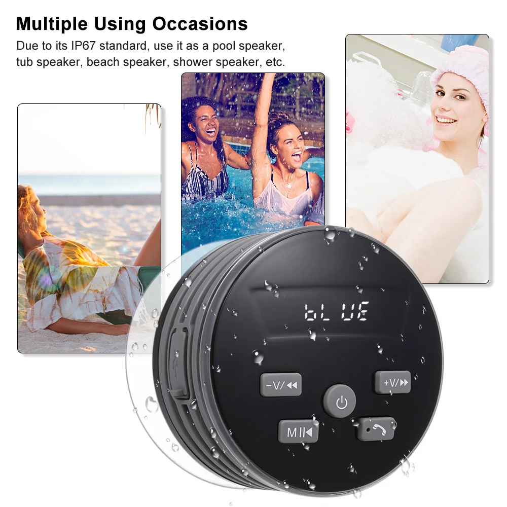 Портативная уличная bluetooth колонка IP67 водонепроницаемая Колонка s светодиодный