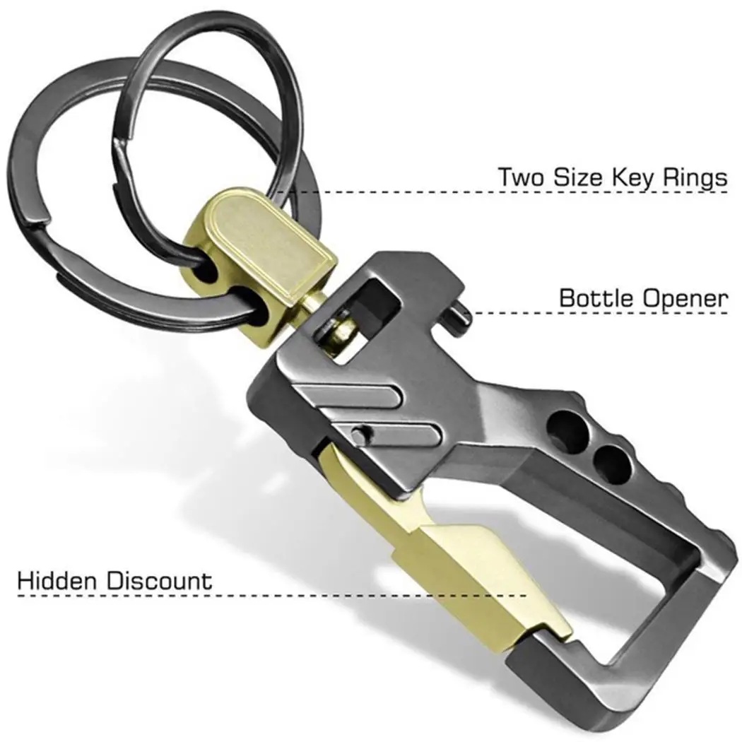 Men Stainless Steel Metal Multi-function Car Black Gray Keychain Casual Opener | Украшения и аксессуары