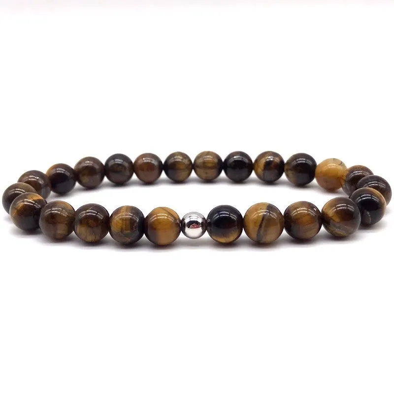 2020 Классический Новый трендовый браслет для пары мужчин и женщин 8 мм с тигриным