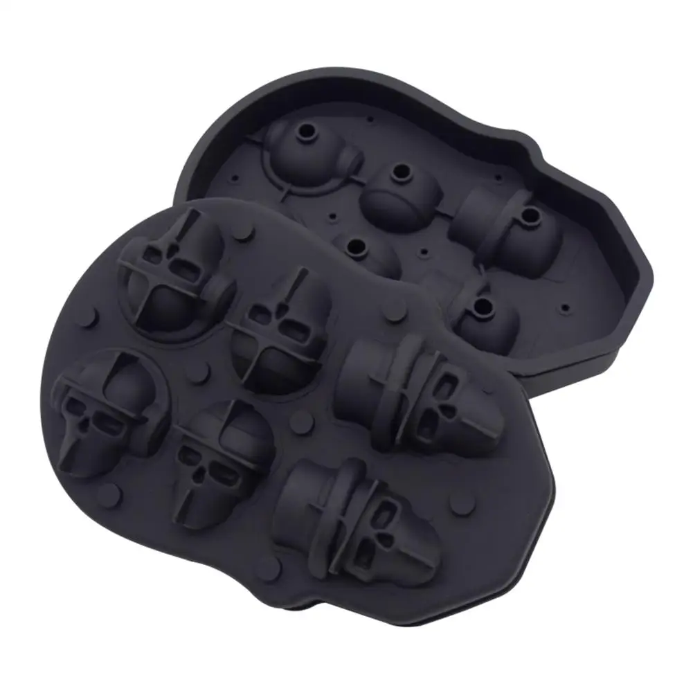 Хэллоуин форма черепа виски вина силиконовые 3D лоток для кубиков и шариков льда