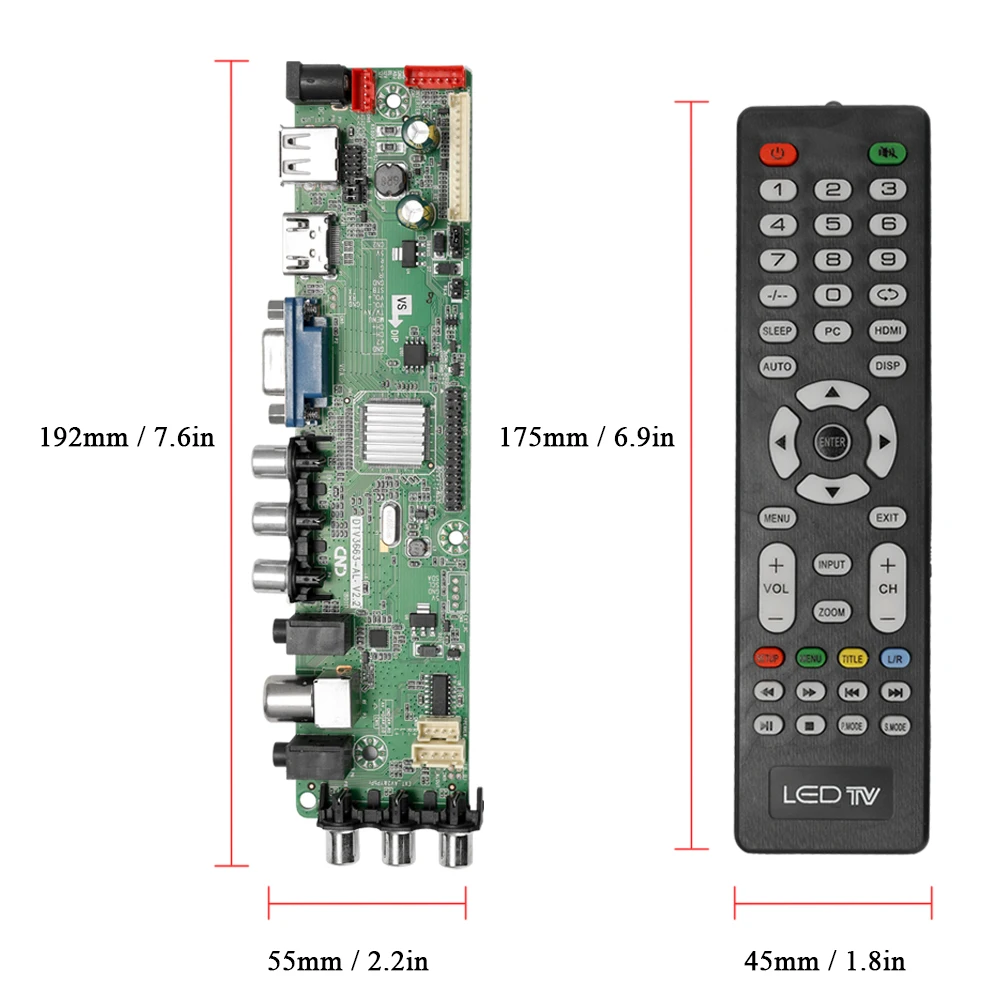 D ТВ 3663-как V2.0 цифровой телевизионная плата DVB-T2 Универсальный ЖК-дисплей
