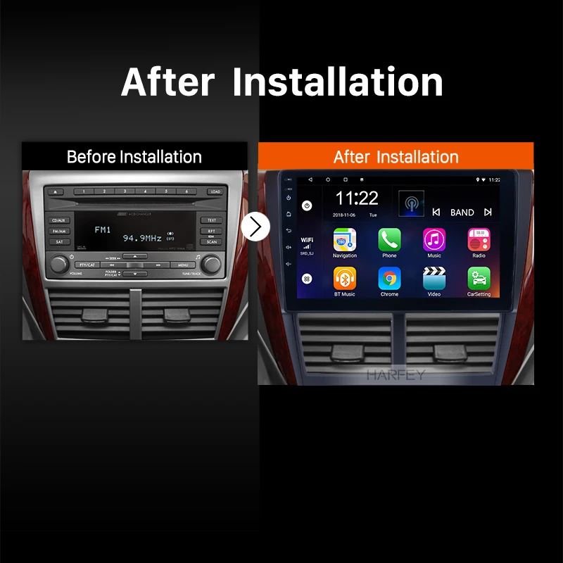 Harfey 2Din Android 8 1/9 0 9 дюймов автомобильное радио для Subaru Forester 2008 2009 2010 2011 2012 головное