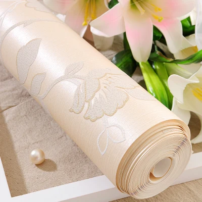 

Pink Wallpaper, Cozy Bedroom, Wedding Room, Living Room, Papel De Parede, Korean Pink Flower Tv Wall Wallpaper, Simple Modern