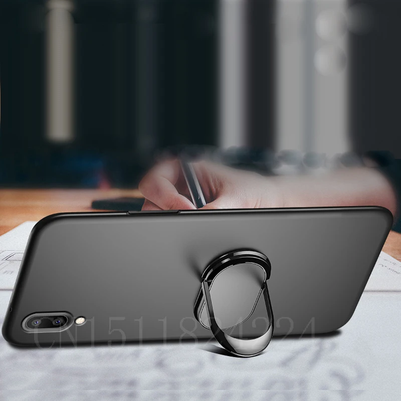 Чехлы с кольцом на палец для Meizu Note 9 силиконовый мягкий матовый защитный чехол из