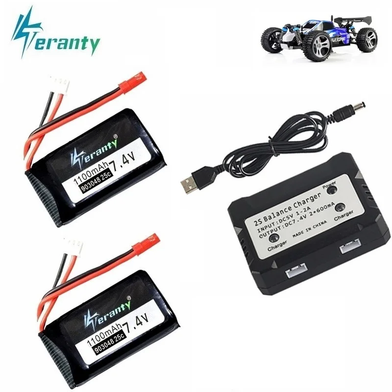 Сбалансированное зарядное устройство 7 4 В для Wltoys V353 A949 A959 A969 A979 k929 в 1100 мАч литий