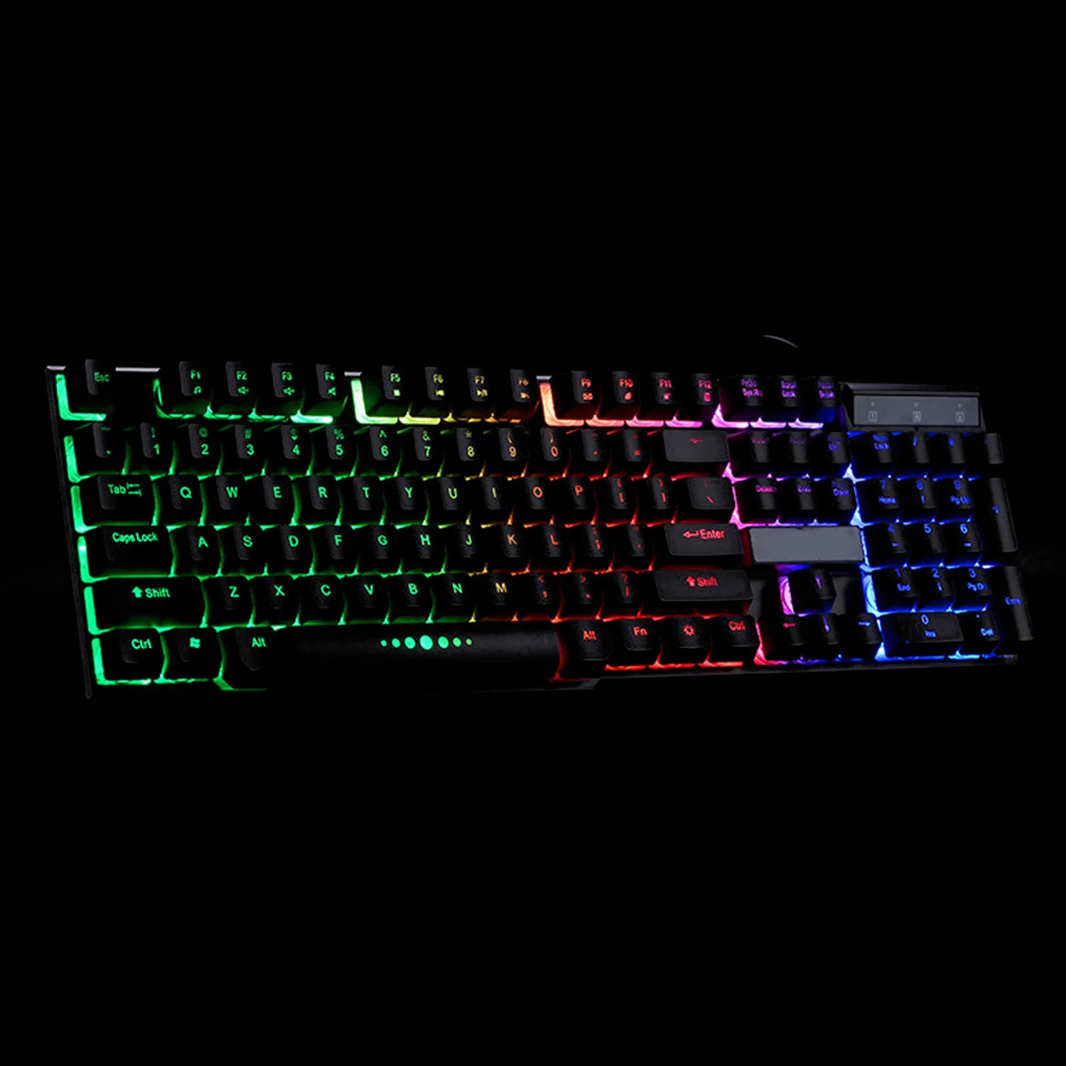 Vococal LED 104 клавиши игровая клавиатура с подсветкой геймер USB Проводная для