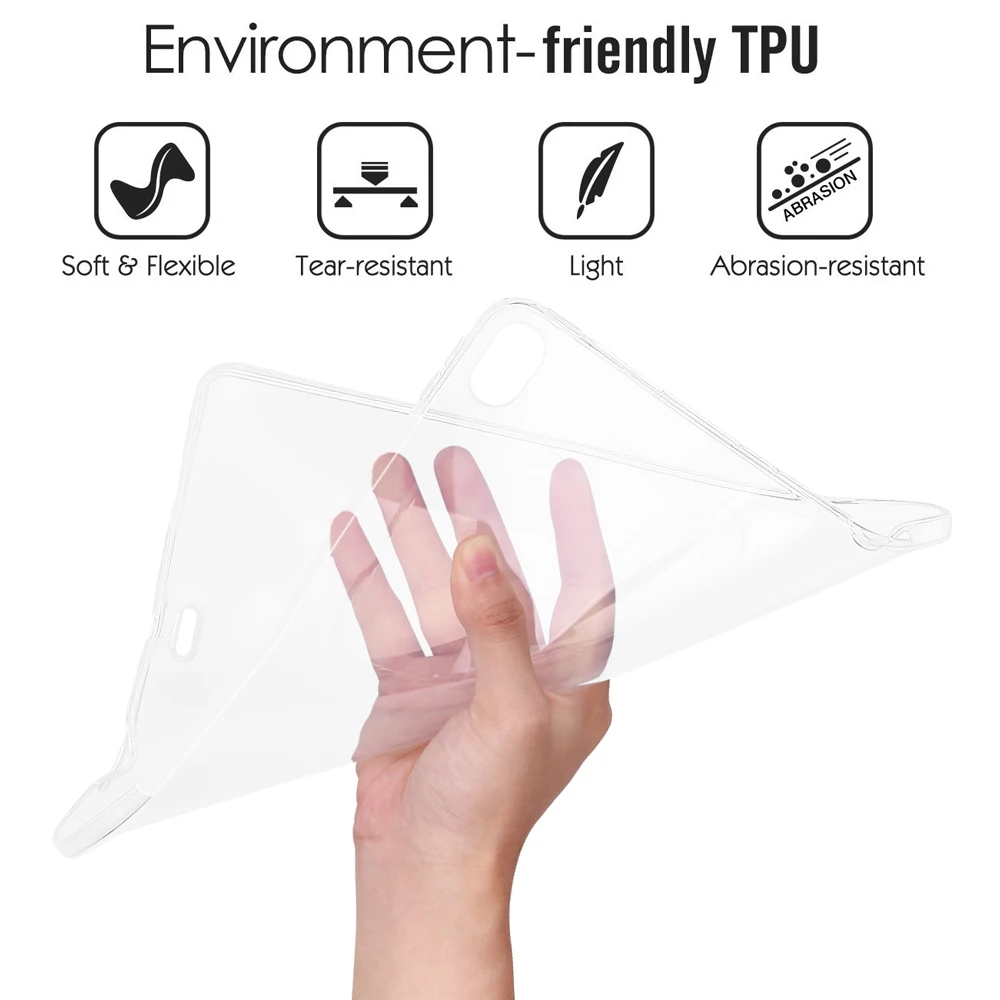 Чехол Redlai для нового iPad Pro 11 дюймов 2018 Прозрачная отделка мягкий ТПУ чехол Ipad |