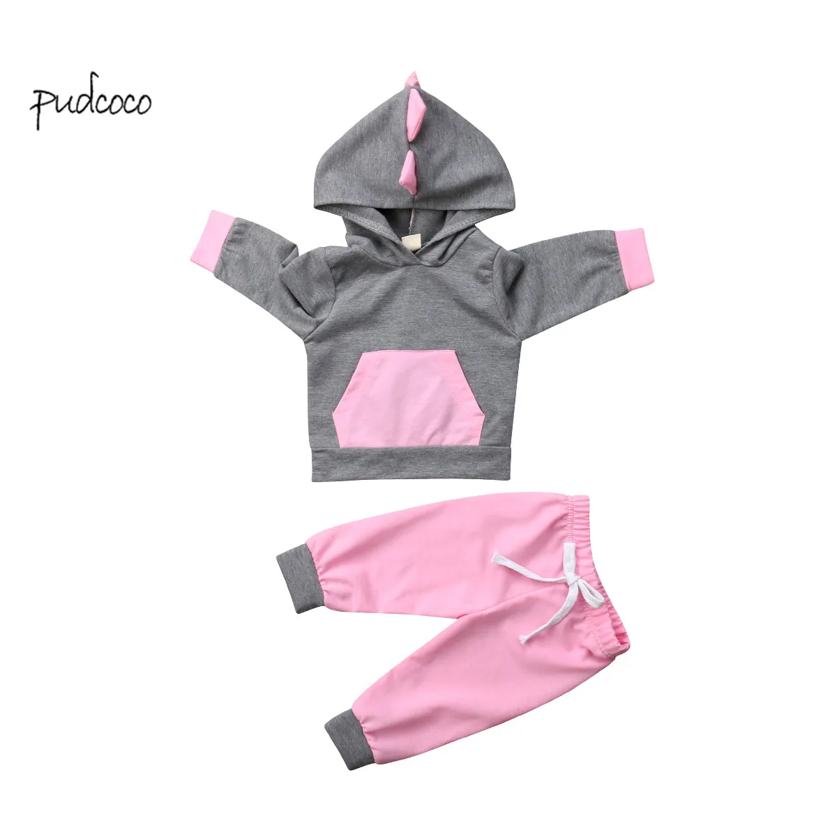 Pudcoco/Новая брендовая модная одежда из 2 предметов для новорожденных девочек топы