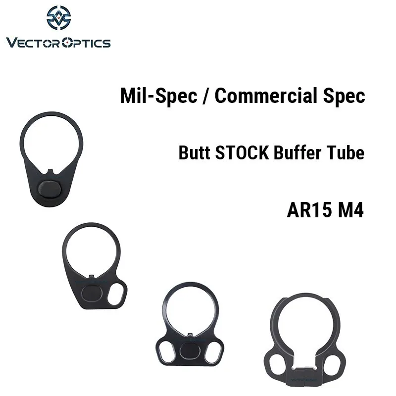 

Vetor Optics Steel Receiver End Plate Single Dual Loop Adjustable for Mil-Spec Commercial Spec AR15 M4 Butt STOCK Buffer Tube