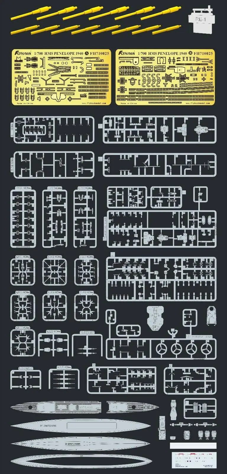 Flyhawk 1/700 1109S HMS Cruiser Penelope 1940 лучшее качество | Игрушки и хобби