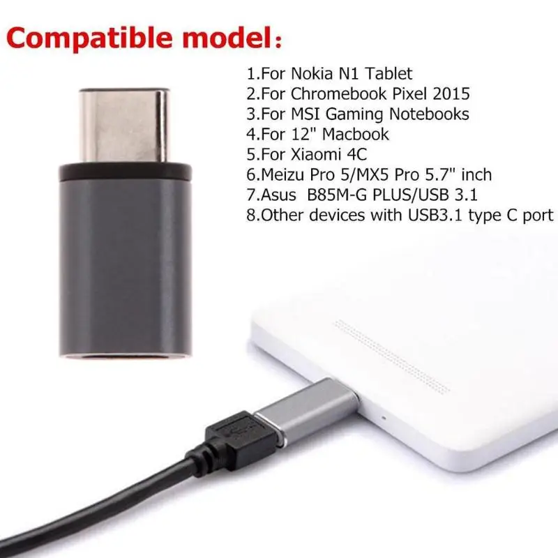 5 x двусторонний высокоскоростной USB3.1 Тип C кабель-переходник папа-Micro USB