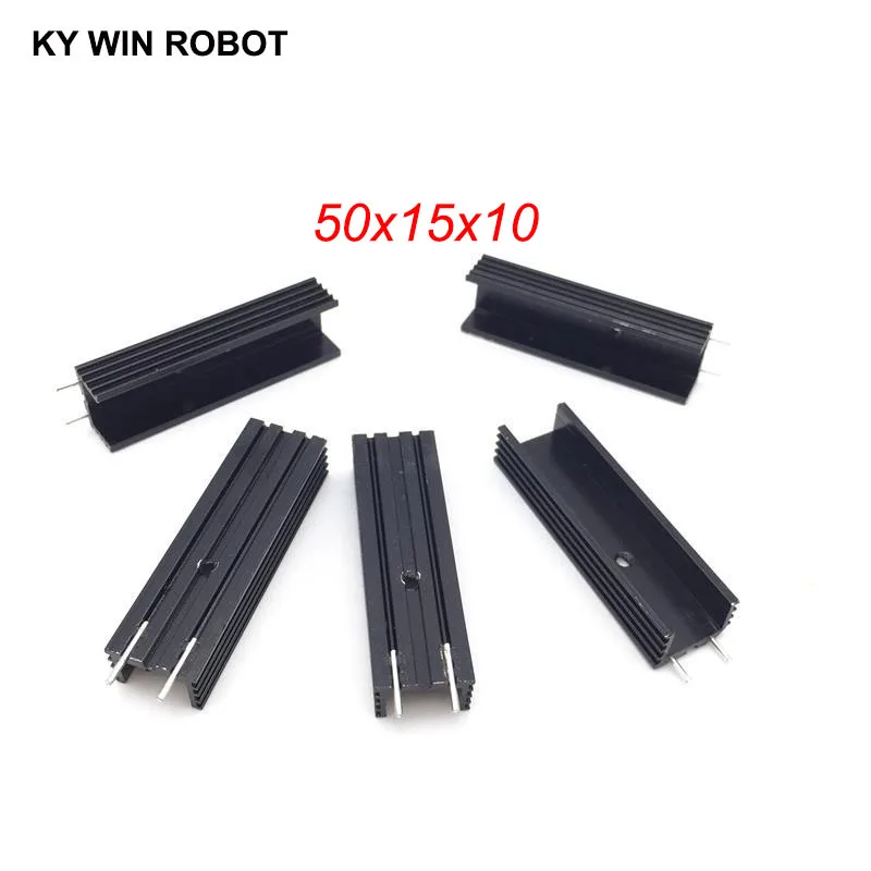 10pcs Free Shipping Aluminium TO-220 Heatsink TO 220 Heat Sink Transistor Radiator TO220 Cooler Cooling 15*10*50MM With 2Pin | Электронные