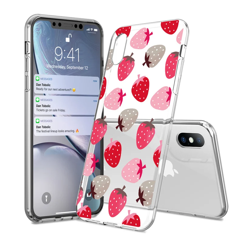 Lovebay чехол для телефона iPhone 6s 7 8 Plus X XR XS Max 5 5S SE Модный милый мультяшный фруктовый