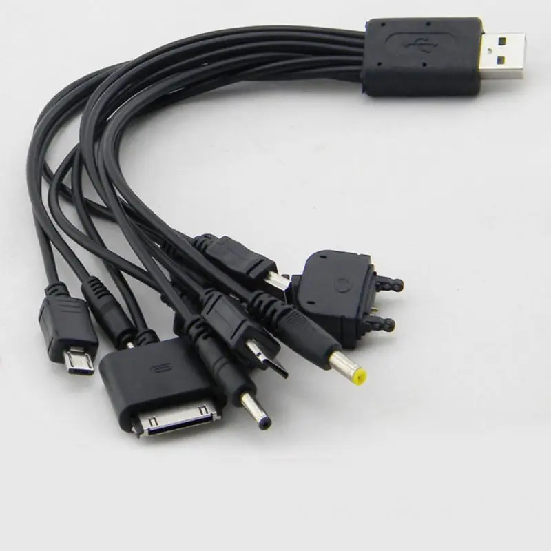 Универсальный телефон usb зарядный кабель Multicharger 10 видов 1-to-10cord Мощность Соединительный кабель Y/USB/удлинитель#1030