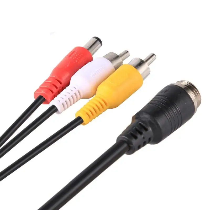 4Pin авиационная Головка Штекер 2RCA мужской DC Мужской удлинитель адаптер для CCTV камеры безопасности DVR микрофон