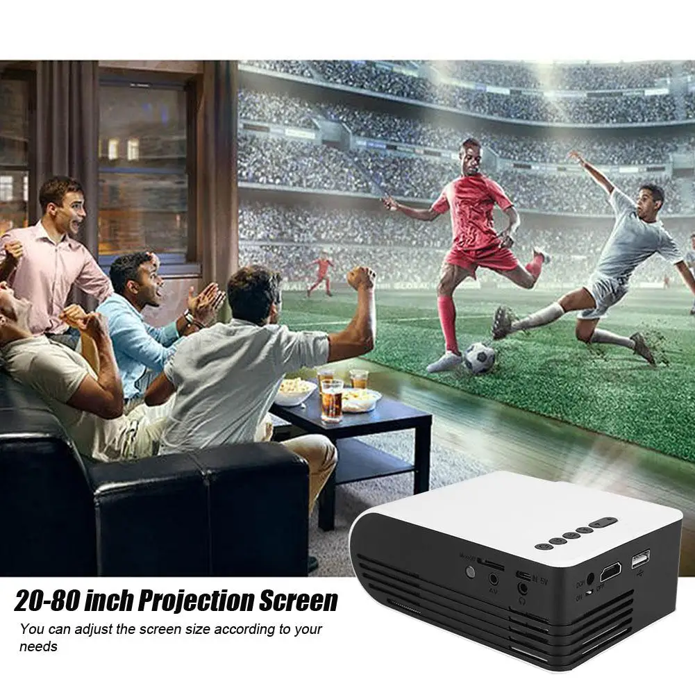 Мини HD 1080P TFT LCD умный проектор домашний медиаплеер HDMI кинотеатр с дистанционным