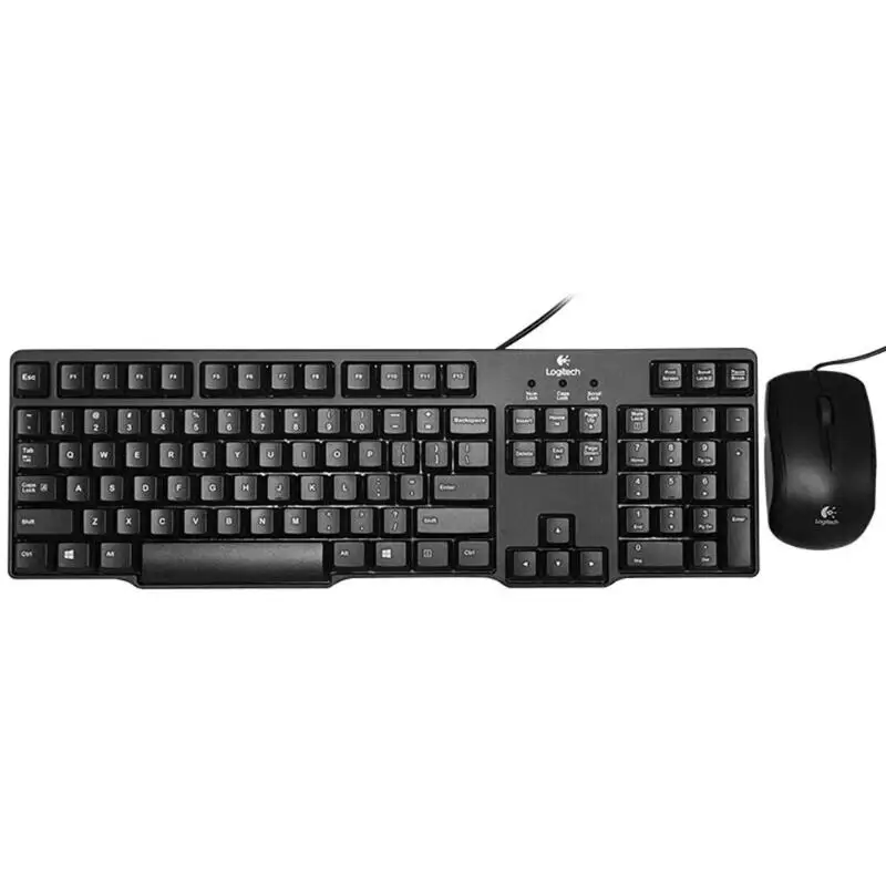 Logitech MK100 104 ключи Проводная клавиатура Мышь комбинированный набор PS2 USB для Windows