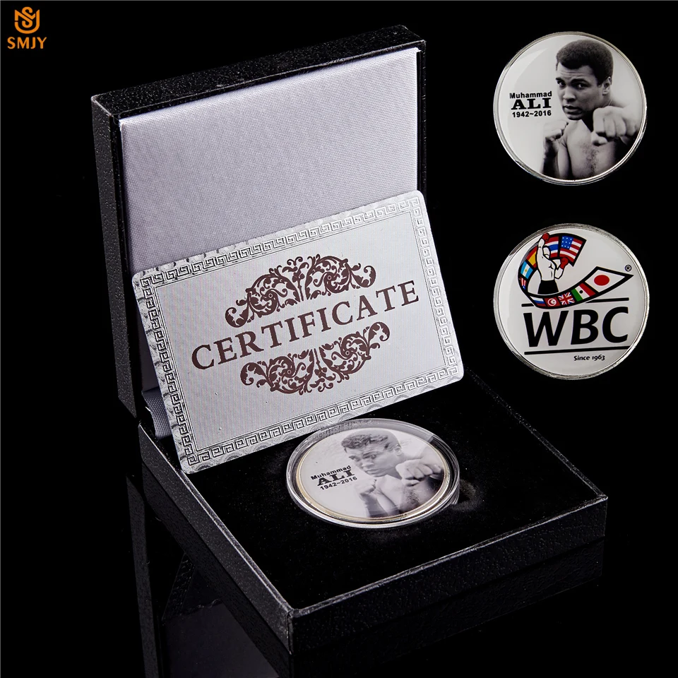 

US WBC Fighting Boxing Championship Champion Rare Professional Boxer Muhammad Ali Copper Token Challenge Coin Value W/Luxury Box