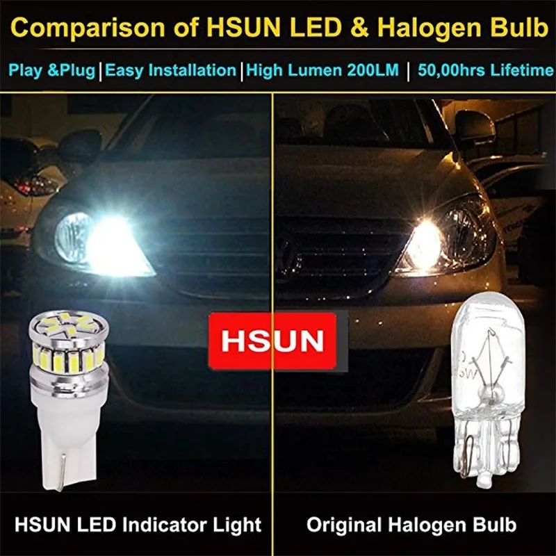 20X w5w LED T10 автобус 18SMD 3014 Супер яркий поворотный боковой номерной знак лампа