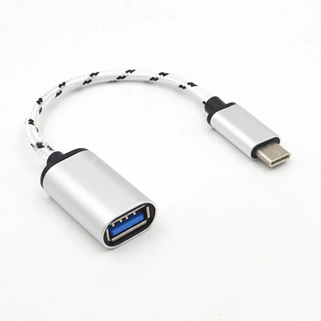 Тип C 3 1 к USB Женский нейлон 19 см 14 6 г переплетение один заголовок конвертер
