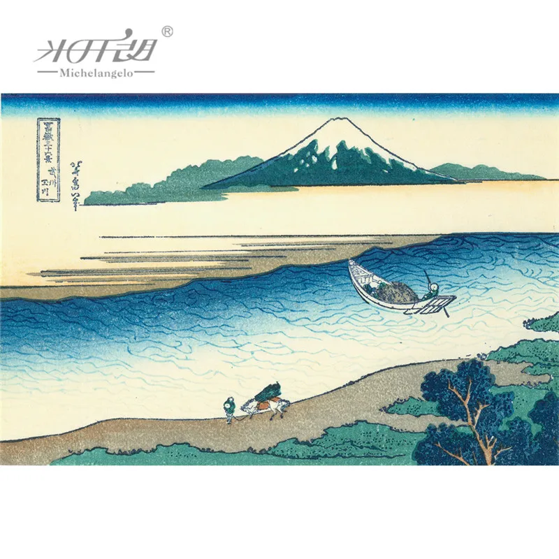 Микеланжело деревянные головоломки Ukiyoe 36 просмотров Гора Фудзи Tama река в Мусаси