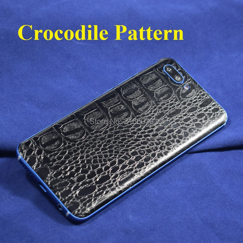 For Huawei Honor 10 5.84&quot Crocodile / Snake Skin Pattern Leather Full Back Cover Matte Decals Wrap Sticker |