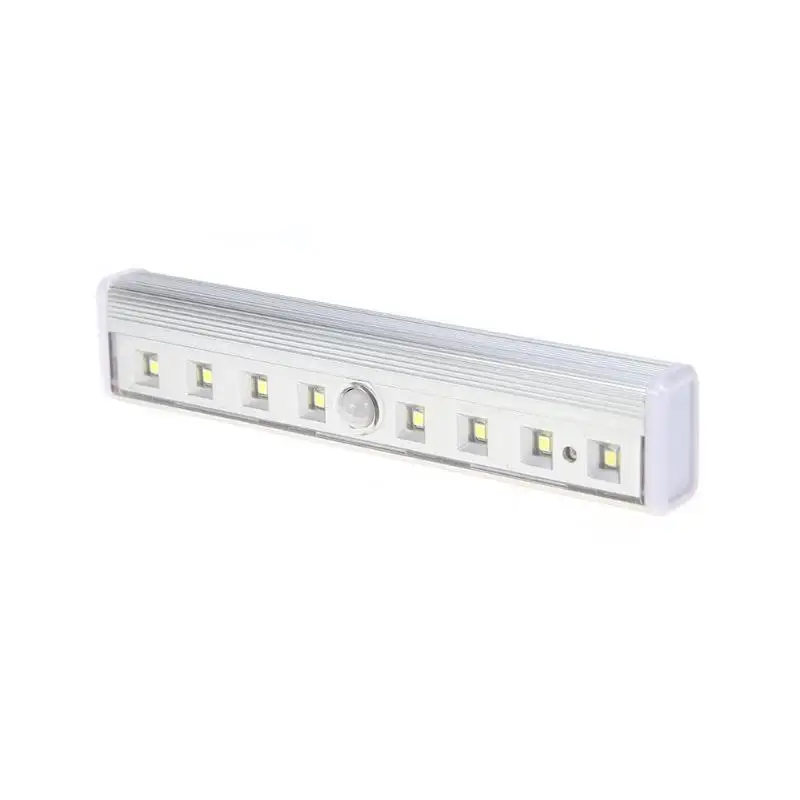Беспроводной 8 Led PIR датчик движения лампа под шкафом Шкаф Кухонные коридоры