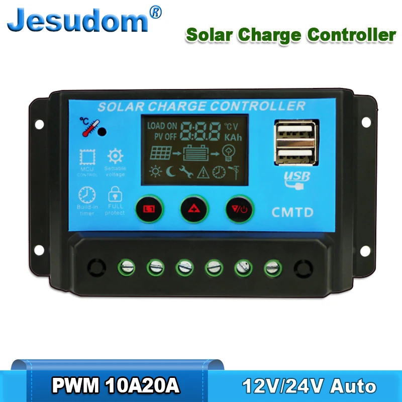 Высокое качество! 20A10A 12V24V авто. Солнечное зарядное устройство контроллеры ЖК
