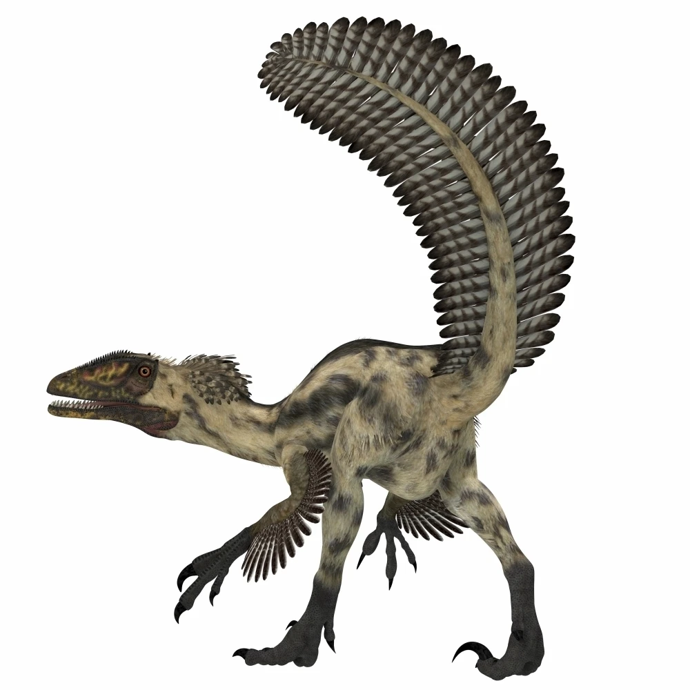 Deinonychus Плотоядный Динозавр из раннего мелового периода плакат печать