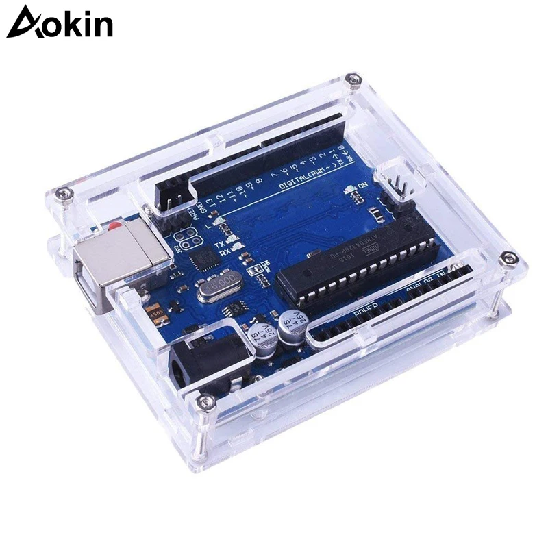 Чехол Uno R3 Прозрачный Акриловый чехол совместимый с корпусом arduino UNO | Компьютеры и