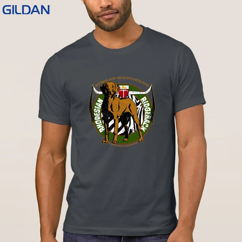 2018 Latest Rhodesian Ridgeback Dog T-Shirt Homme Cotton Organic Short Sleeve Men Shirt Brand- Clothing Plus Size | Мужская одежда