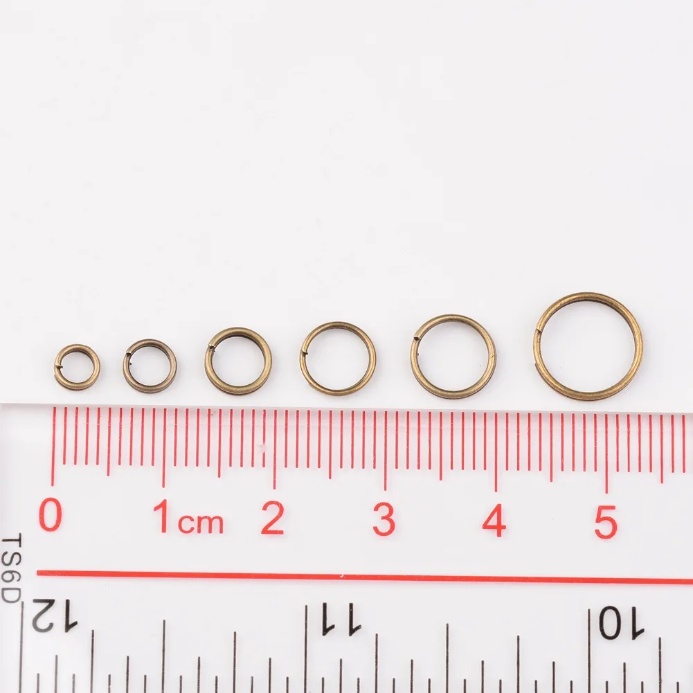 

1 Box Mixed Size Antique Bronze Split Iron Double Jump Rings, Nickel Free