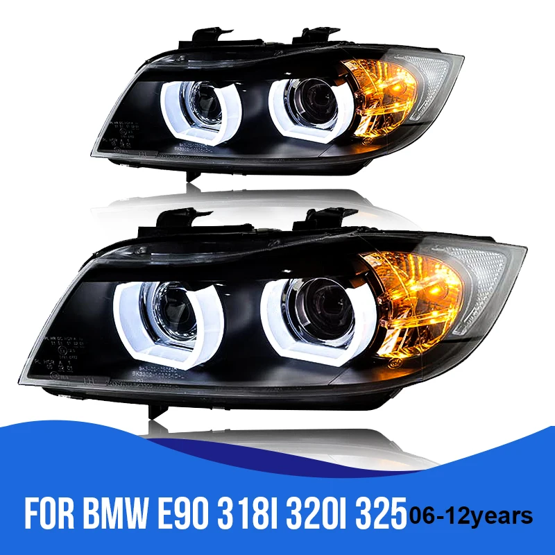 Roadot для BMW E90 318i 320i 325 bi ксеноновая линзы ближнего и дальнего света 6000 K 8000