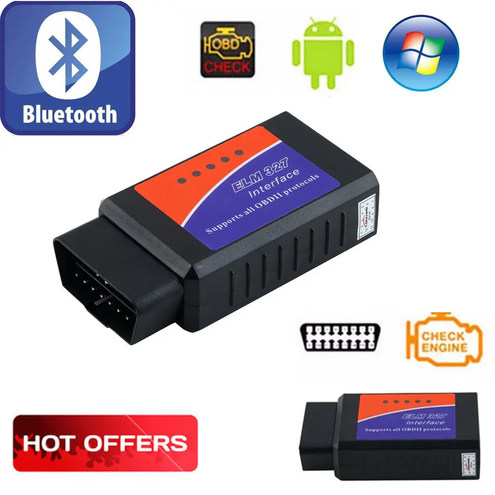 Автомобильный диагностический сканер OBD2 OBDII ELM327 с Bluetooth считыватель кодов ошибок