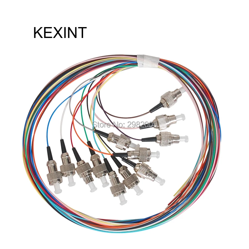 KEXINT пачка Pigtail 12 цветов FC/UPC SM 0 9 LSZH/PVC G657A1 G657A2 1 5 M SM: 9/125 мм: 50/125/10 шт.|Оптоволоконное