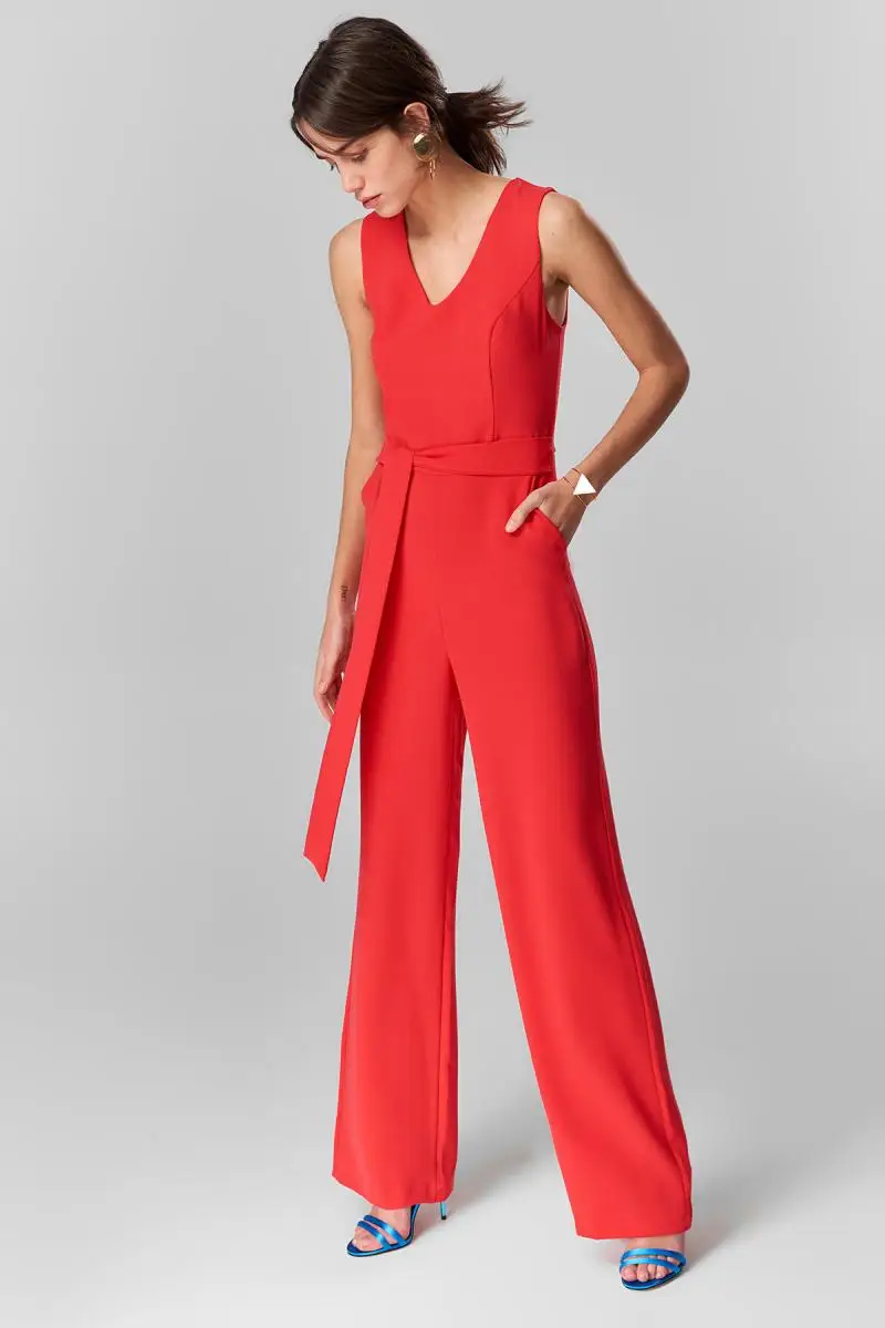 Trendyol Basic-красный комбинезон со шнуровкой TOFSS18AA0041 |