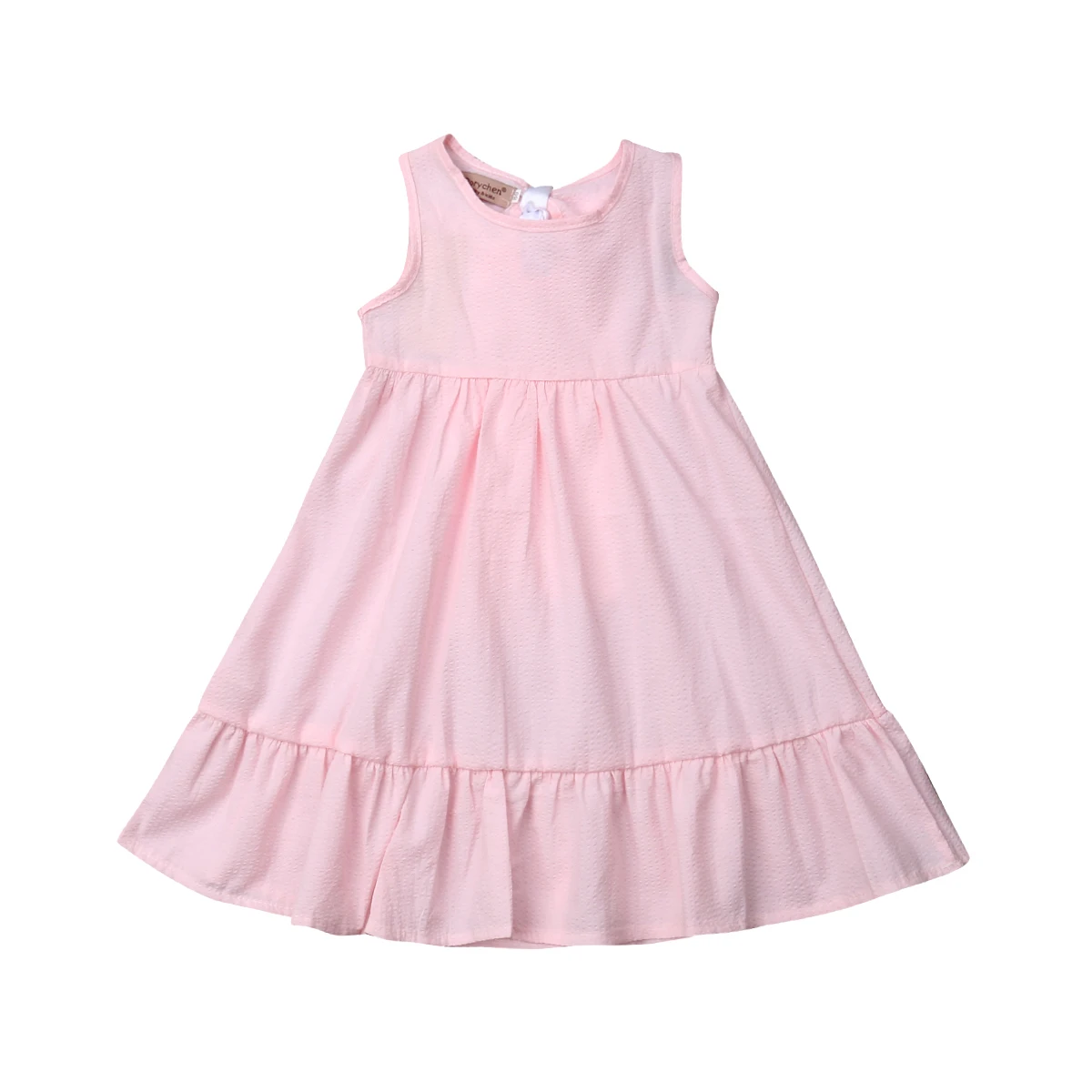 2-7Years Baby Girls Costume Sleeveless Dress Party Long Outfit With Bow Dresses | Детская одежда и обувь