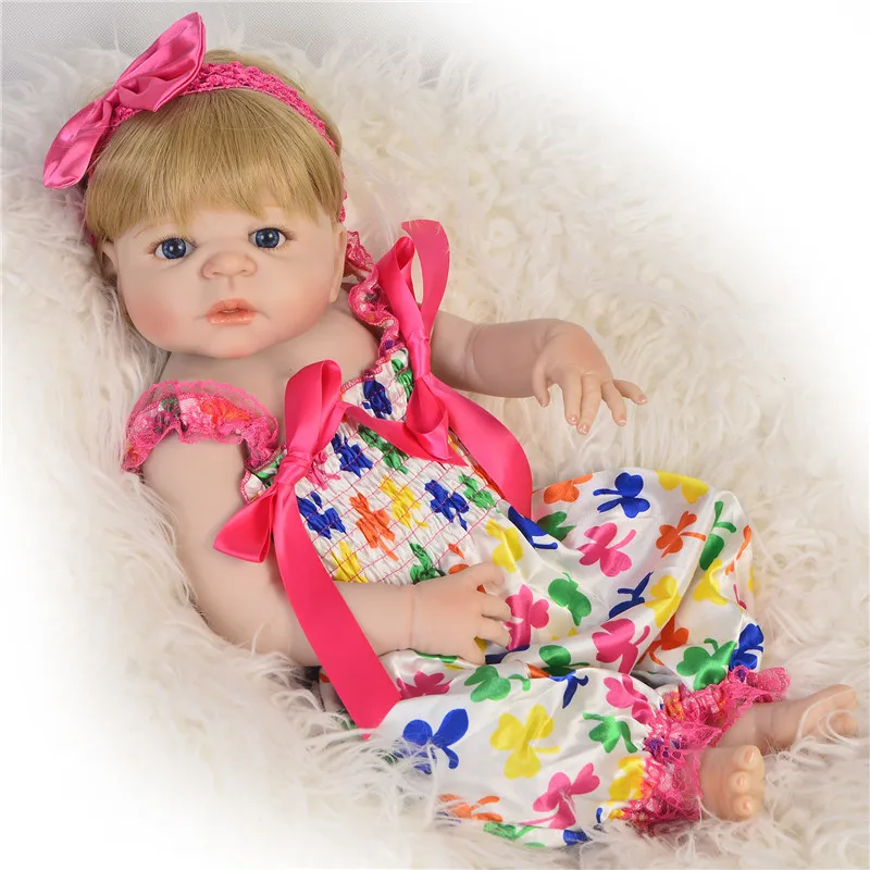 Кукла Bebe Reborn 23 дюйма Реалистичная полностью силиконовая виниловая для детей