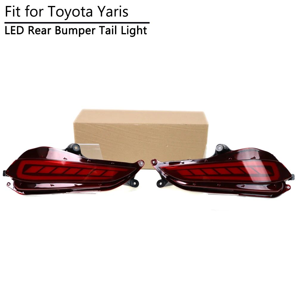 Красный светодиодный задний бампер отражатель светильник для Toyota Yaris 2017 2018 стоп