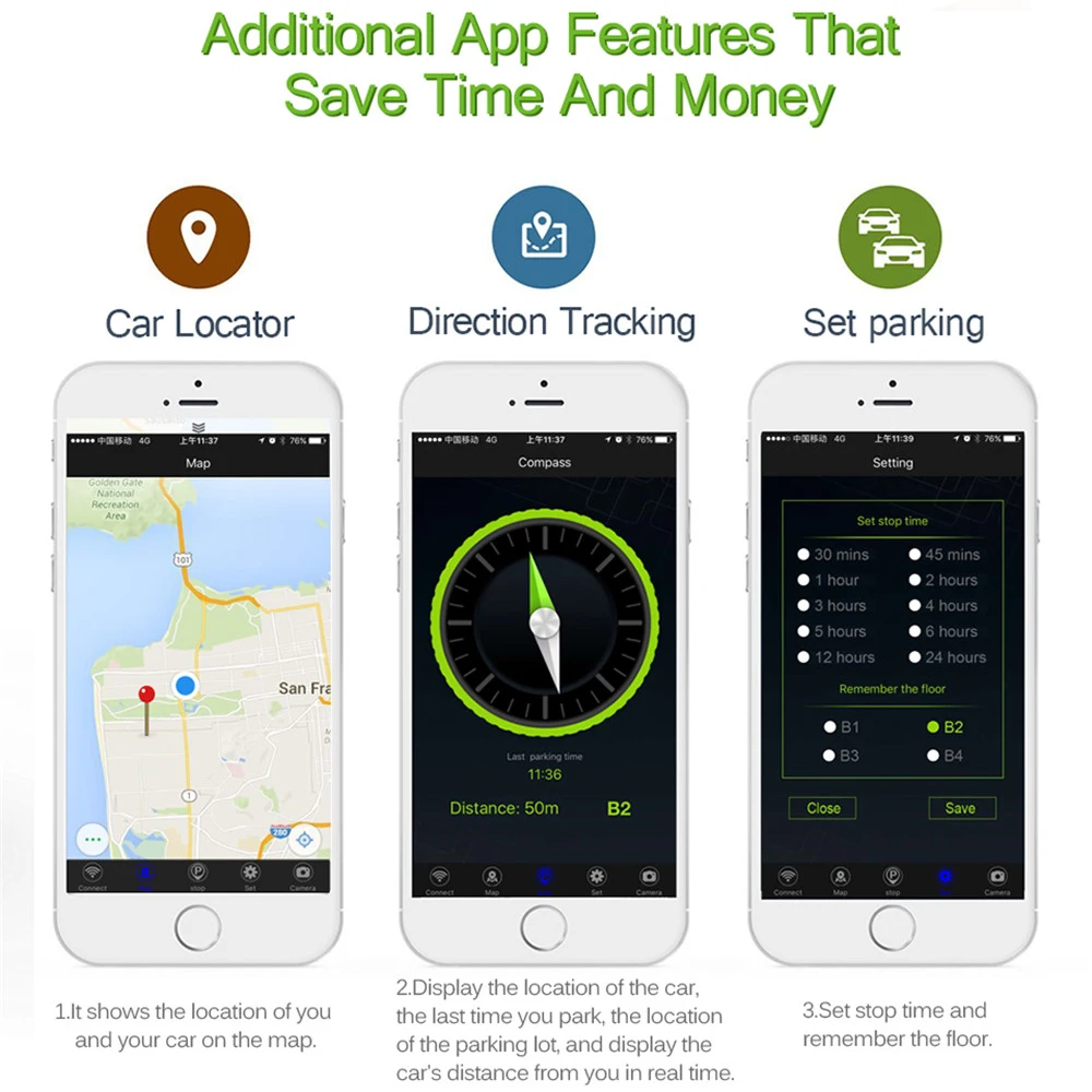 Автомобильный MP3 FM передатчик приложение GPS автомобильный Finder Locator Bluetooth комплект