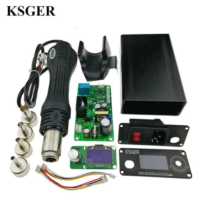 KSGER 1 3-дюймовый экран DIY 858D нагреватель горячего воздуха станция для переделки STM32