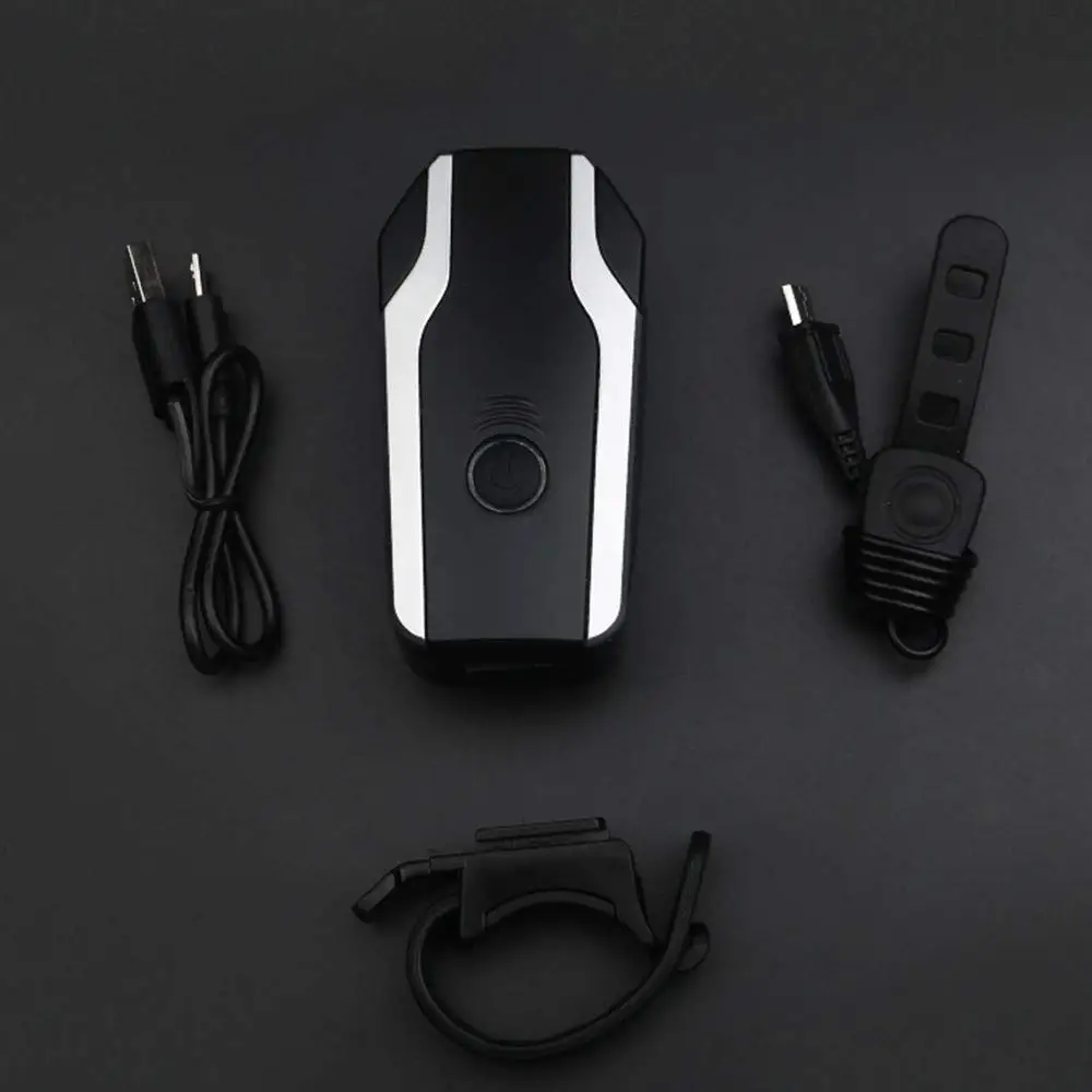 Cycling Headlights Charging Horn Dead Night Riding Equipment Bicycle Burglar Alarm Lamp Easy to Install for Kids Men Wom | Спорт и