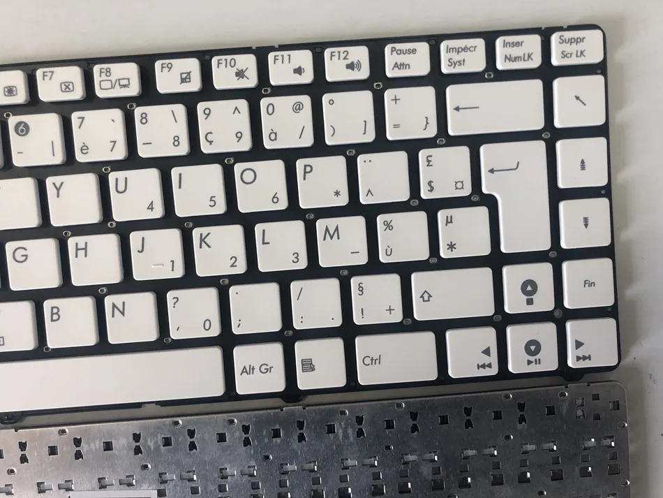 FR Французская клавиатура для ASUS U36 U36J U36JC U36S U36SG U36R черно-белая без рамки раскладка